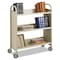 Safco Steel Book Cart, Three-Shelf, 36w x 14.5d x 43.5h, Sand 5358SA - alternate 1